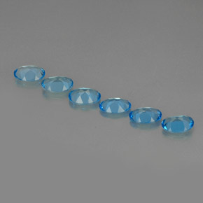  ct natürliche blauer Topas-Edelsteine, Oval Schliff, VVS-VS