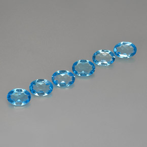  ct natürliche blauer Topas-Edelsteine, Oval Schliff, VVS-VS