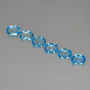  ct natürliche blauer Topas-Edelsteine, Oval Schliff, VVS-VS