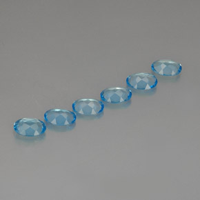  ct natürliche blauer Topas-Edelsteine, Oval Schliff, VVS-VS
