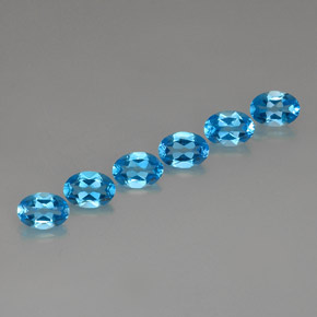 ct natürliche blauer Topas-Edelsteine, Oval Schliff, VVS-VS