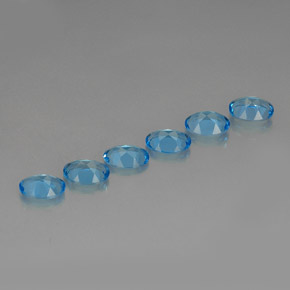  ct natürliche blauer Topas-Edelsteine, Oval Schliff, VVS-VS