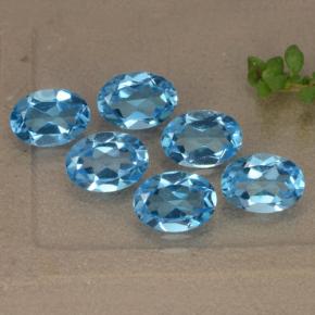 5,19 ct natürliche blauer Topas-Edelsteine, Oval Schliff, VVS-VS