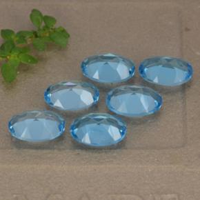 5,19 ct natürliche blauer Topas-Edelsteine, Oval Schliff, VVS-VS
