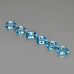  ct natürliche blauer Topas-Edelsteine, Oval Schliff, VVS-VS