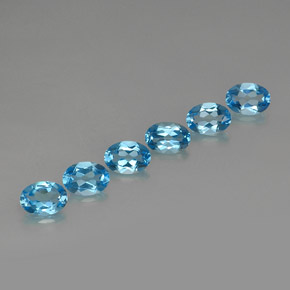  ct natürliche blauer Topas-Edelsteine, Oval Schliff, VVS-VS