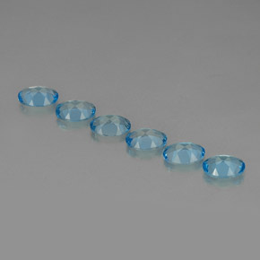  ct natürliche blauer Topas-Edelsteine, Oval Schliff, VVS-VS