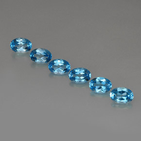  ct natürliche blauer Topas-Edelsteine, Oval Schliff, VVS-VS
