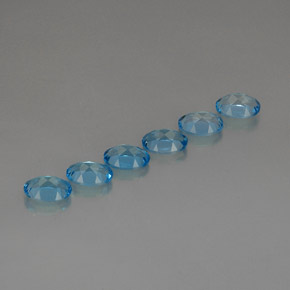  ct natürliche blauer Topas-Edelsteine, Oval Schliff, VVS-VS