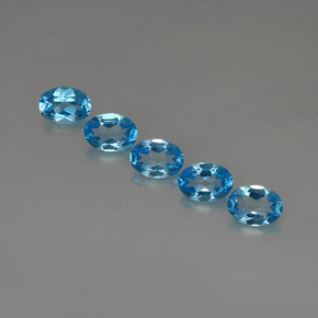  ct natürliche Schweizer Blau Topas-Edelsteine, Oval Schliff, VVS-VS