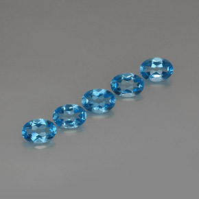  ct natürliche Schweizer Blau Topas-Edelsteine, Oval Schliff, VVS-VS