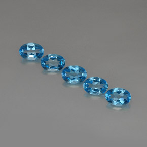  ct natürliche Schweizer Blau Topas-Edelsteine, Oval Schliff, VVS-VS