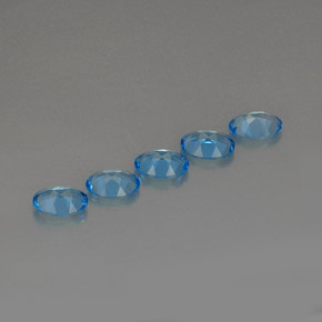  ct natürliche Schweizer Blau Topas-Edelsteine, Oval Schliff, VVS-VS