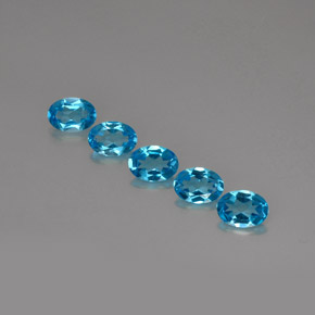  ct natürliche blauer Topas-Edelsteine, Oval Schliff, VVS-VS