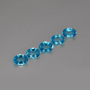  ct natürliche blauer Topas-Edelsteine, Oval Schliff, VVS-VS