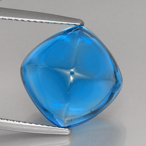 16,56 ctw natürlicher blauer Topas, Kissenschliff, Transparent