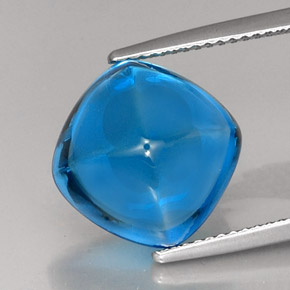 12,96 ctw natürlicher blauer Topas, Kissenschliff, Transparent