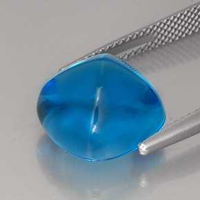 12,96 ctw natürlicher blauer Topas, Kissenschliff, Transparent