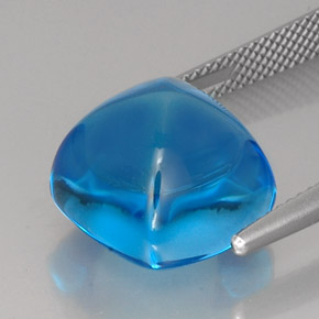 18,82 ctw natürlicher blauer Topas, Kissenschliff, Transparent