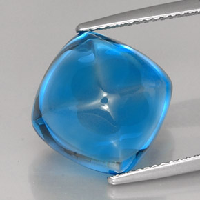 18,82 ctw natürlicher blauer Topas, Kissenschliff, Transparent