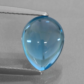 3,59 ctw natürlicher blauer Topas, Birnenform, Transparent