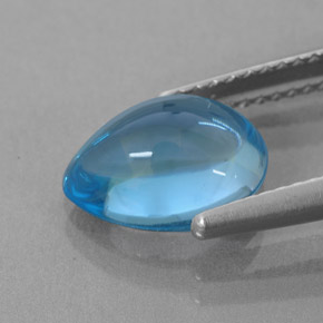 3,59 ctw natürlicher blauer Topas, Birnenform, Transparent