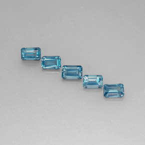  ct natürliche blauer Topas-Edelsteine, Smaragdschliff, VVS-VS