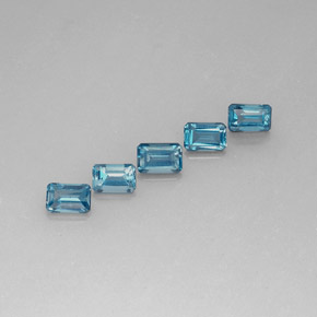 ct natürliche blauer Topas-Edelsteine, Smaragdschliff, VVS-VS