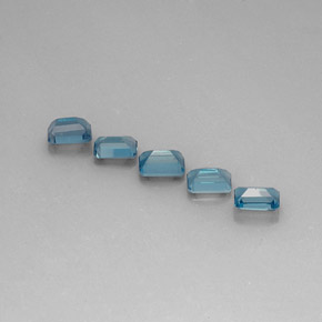  ct natürliche blauer Topas-Edelsteine, Smaragdschliff, VVS-VS