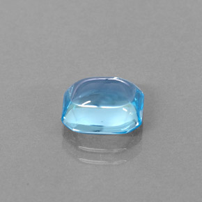 3,46 ctw natürlicher blauer Topas, Smaragdschliff, Transparent