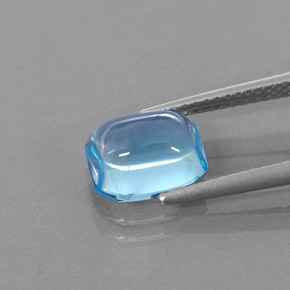 3,46 ctw natürlicher blauer Topas, Smaragdschliff, Transparent