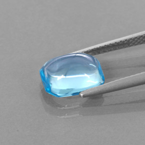3,43 ctw natürlicher blauer Topas, Smaragdschliff, Transparent