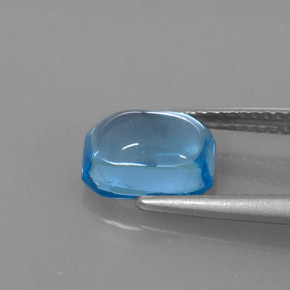 3,19 ctw natürlicher blauer Topas, Smaragdschliff, Transparent