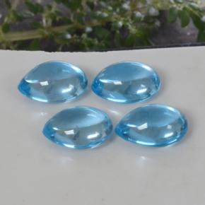12,58 ct natürliche blauer Topas-Edelsteine, Birnenform, Transparent