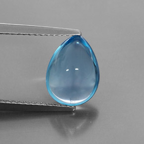 3,29 ctw natürlicher blauer Topas, Birnenform, Transparent