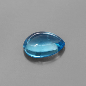 3,29 ctw natürlicher blauer Topas, Birnenform, Transparent
