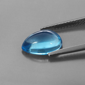 3,29 ctw natürlicher blauer Topas, Birnenform, Transparent