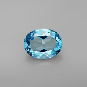 2,33 ctw natürlicher blauer Topas, Oval Schliff, VVS