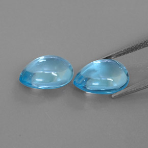  ct natürliche blauer Topas-Edelsteine, Birnenform, Transparent