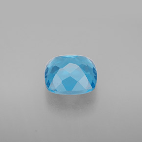 2,97 ctw natürlicher blauer Topas, Kissenschliff, VVS-VS