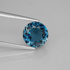 2,23 ctw natürlicher blauer Topas, Rundschliff, VVS-VS