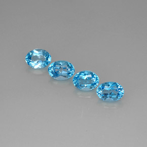  ct natürliche blauer Topas-Edelsteine, Oval Schliff, VVS-VS