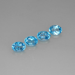  ct natürliche blauer Topas-Edelsteine, Oval Schliff, VVS-VS