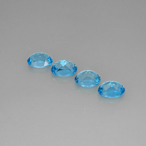  ct natürliche blauer Topas-Edelsteine, Oval Schliff, VVS-VS