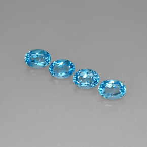  ct natürliche blauer Topas-Edelsteine, Oval Schliff, VVS-VS