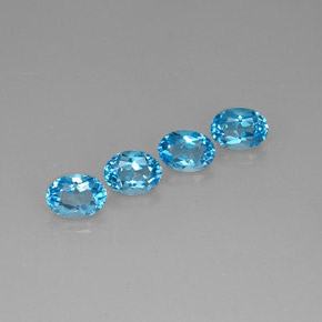  ct natürliche blauer Topas-Edelsteine, Oval Schliff, VVS-VS