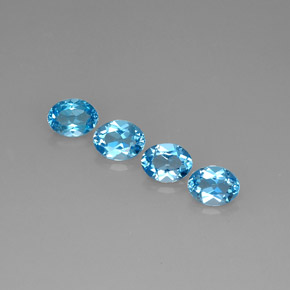  ct natürliche blauer Topas-Edelsteine, Oval Schliff, VVS-VS