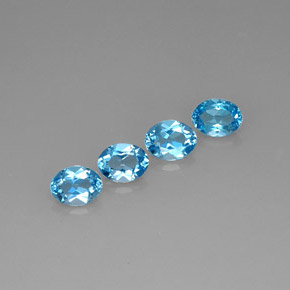  ct natürliche blauer Topas-Edelsteine, Oval Schliff, VVS-VS