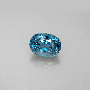 1,91 ctw natürlicher blauer Topas, Oval Schliff, VVS-VS