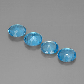  ct natürliche blauer Topas-Edelsteine, Rundschliff, VVS-VS
